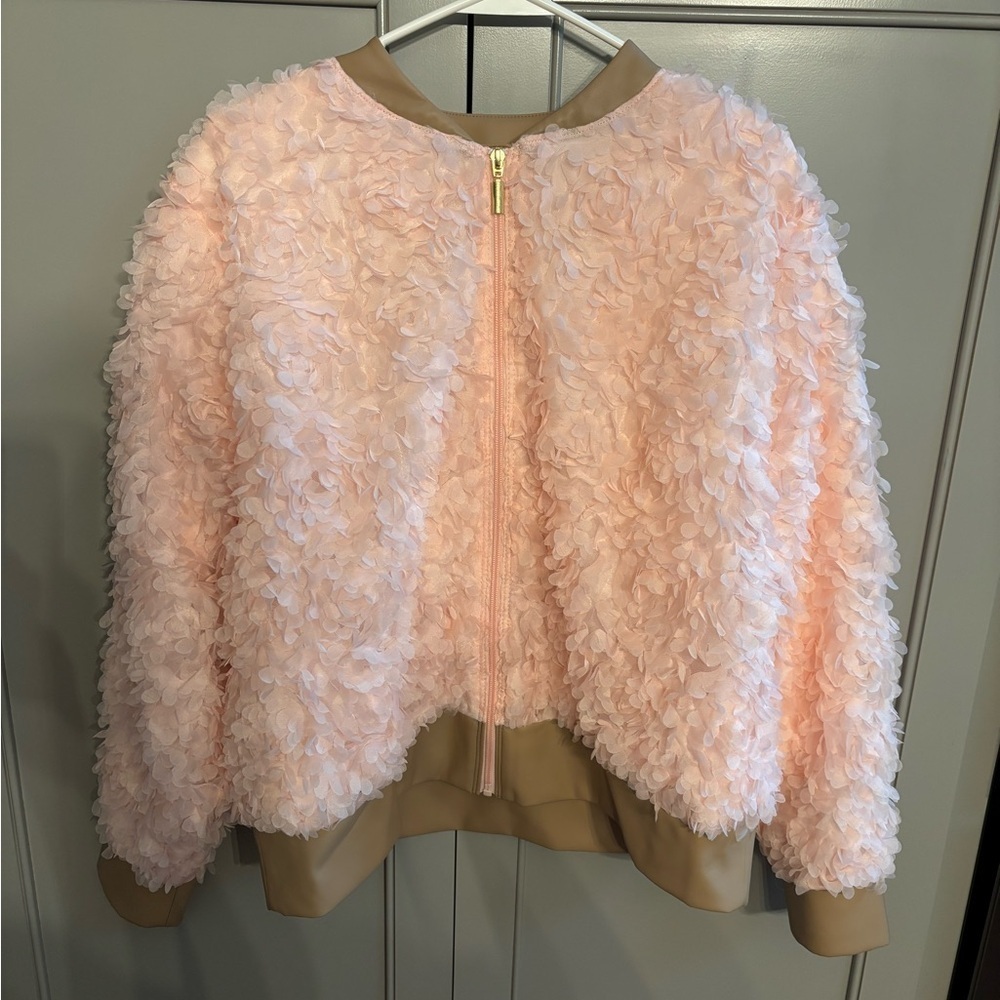 Mally Roncal Rosebud Textured Bomber Jacket L - Picture 2 of 8